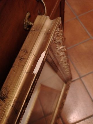Cornice barocca legno dorato doppio vetro