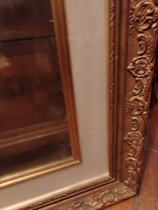 Cornice barocca legno dorato doppio vetro
