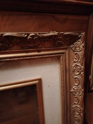 Cornice barocca legno dorato doppio vetro