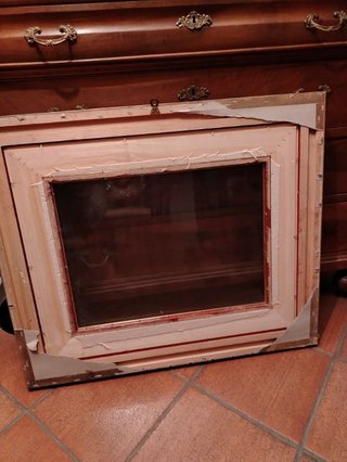 Cornice barocca legno dorato doppio vetro
