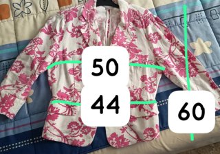 Blazer Zara de Lino Flores Rosa