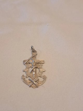 Colgante Cruz Ancla Plata