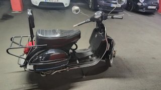 Defensa Vespa 200 y caballete lateral.