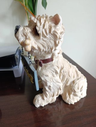 Figura Perro Westie Bienvenida Welcome