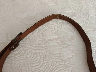 Bolso de piel Coveri azul y marrón