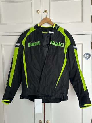 Chaqueta Kawasaki Moto Negra y Verde TALLA L