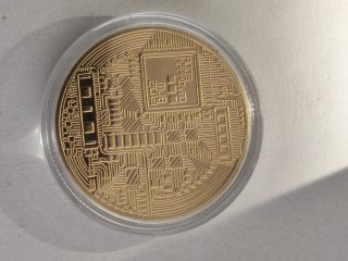Medalla Bitcoin Dorada
