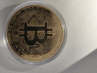 Medalla Bitcoin Dorada