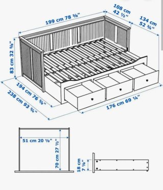 Sofá Cama Nido Ikea Hemnes Blanco