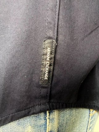 Camicia Armani Exchange Uomo Slim Fit Blu Taglia M