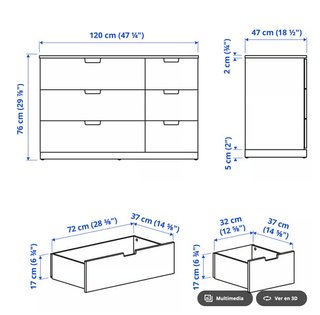 Cómoda NORDLI 6 cajones IKEA COMO NUEVA!