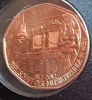 6 Monedas 5€ Austria Cobre