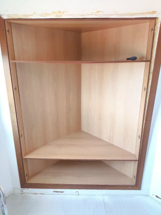 Armario empotrado de madera 150cm esquinero