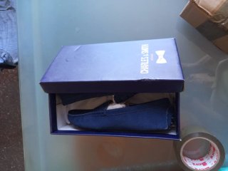 Mocasines ante azul CHARLES & SMITH