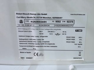 Frigorífico Combi Bosch 2mts Inox A+++ No Frost