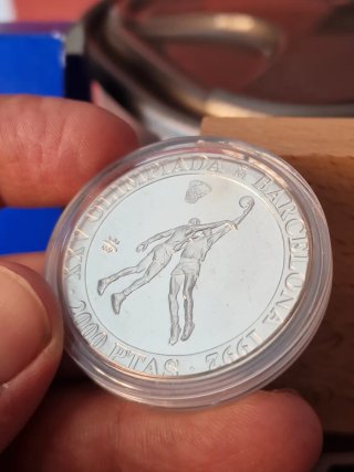 Moneda Plata 2000 Pesetas Barcelona '92