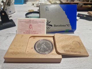 Moneda Plata 2000 Pesetas Barcelona '92
