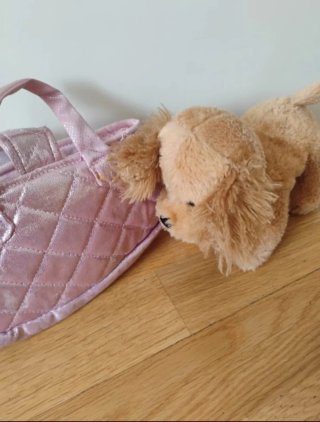 Peluche Perro con Bolso