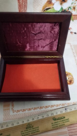 Scatola legno decorata argento 50° anniversario
