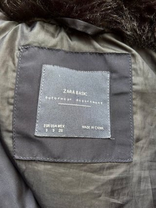 Chaqueta Zara acolchada negra - Talla S