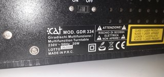 CAT DOCTOR SOUND sistema hi-fi con giradischi ecc