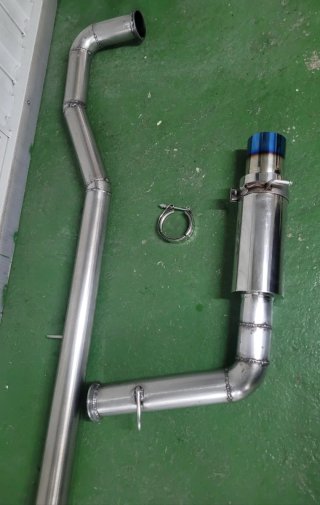 Línea escape artesanal lancer evo 5 y 6,3 pulgadas