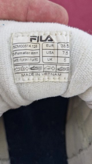 Zapatillas Fila Blancas. 38,5