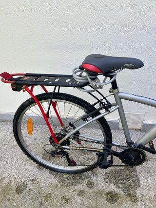 Bicicleta de paseo plateada