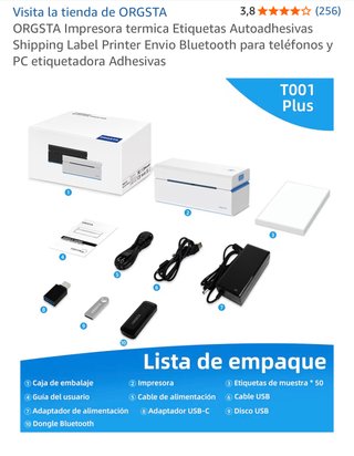 Impresora Etiquetas ORGSTA Bluetooth Adhesivas