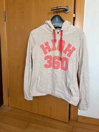 Sudadera beige y coral HIGH 360