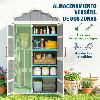 Caseta Jardín Madera 105x55x179 cm