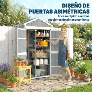 Caseta Jardín Madera 105x55x179 cm