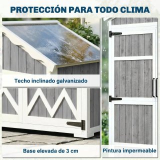 Caseta Jardín Madera 105x55x179 cm