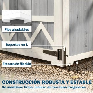 Caseta Jardín Madera 105x55x179 cm