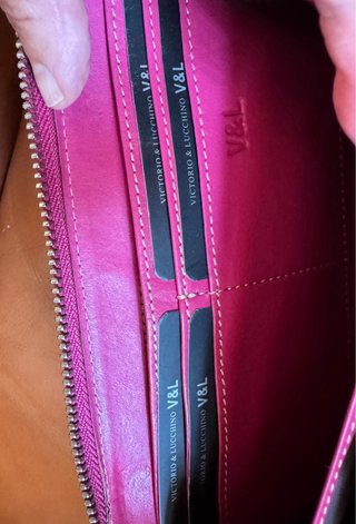 Cartera Vittorio i Lucchino Piel Rosa Beige