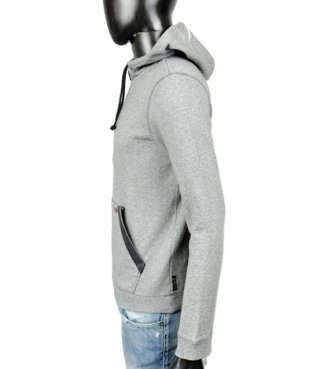 Felpa Armani Jeans Uomo Taglia M Cappuccio Grigia