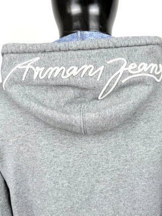 Felpa Armani Jeans Uomo Taglia M Cappuccio Grigia