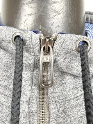 Felpa Armani Jeans Uomo Taglia M Cappuccio Grigia