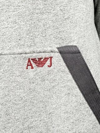 Felpa Armani Jeans Uomo Taglia M Cappuccio Grigia