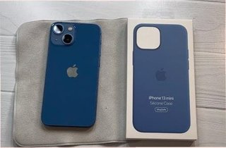 Funda Silicona iPhone 13 Mini MagSafe Azul