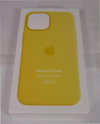 Funda Silicona iPhone 13 Mini MagSafe Amarilla