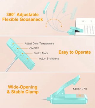 Luz de Lectura LED USB-C (Gritin) – Regulable