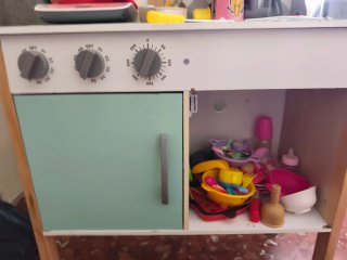 Cocina Juguete, Nevera y Air Fryer