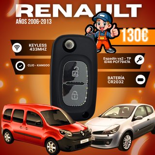 Llave Mando Renault Clio Kangoo 2006-2013