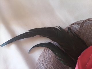 Conjunto Rosa: Zapatos, Bolso de piel y Tocado