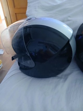 Cascos Moto LEM Helmets Negro y Plata Talla L