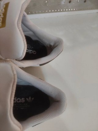 Adidas Superstar Mujer Talla 38 Dorado Blanco