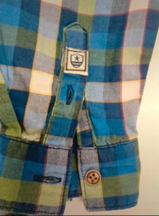 Camisa niño Mayoral cuadros manga larga talla 7