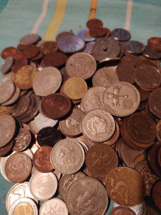 1 Kg Monedas Mundiales Variadas