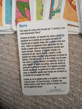 Juego de Cartas Disney Burro